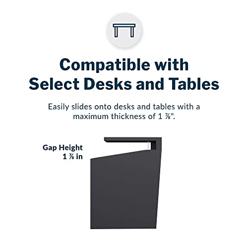 Vari Hanging Desk Cubby - Under Desk Easy Mount Office Organizer & File Storage Holder - Durable Powder-Coated Steel with Writable Glass Marker Board - Ideal Home or Office Accessory - 50 lb Capacity