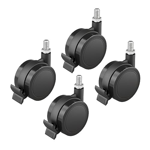 Vari Caster Wheels for Electric Standing Desk, Easy Installation and 360-Degree Movement (Set of 4)