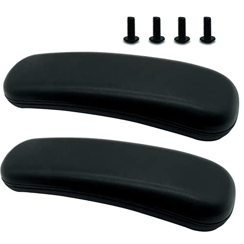 Wimdoyily Replacement Office Chair Arm Replacement Armrest Pads Oval Shaped Office Chair Parts Arm Rest for Desk Chair with Mounting Hole Patterns Screws (Fashion)