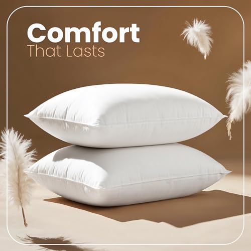 Utopia Bedding 12x20 Pillow Inserts, Set of 2, White – Indoor Decorative Throw Pillows for Bed, Sofa & Couch – Soft, Supportive & Fluffy Cushion Inserts