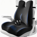 JIPORIER Lumbar Support Pillow for Office Chair,Seat Cushion with Back Support,Office Chair Cushion for Tailbone Pain,Sciatica and Hemorrhoid Relief (Black)