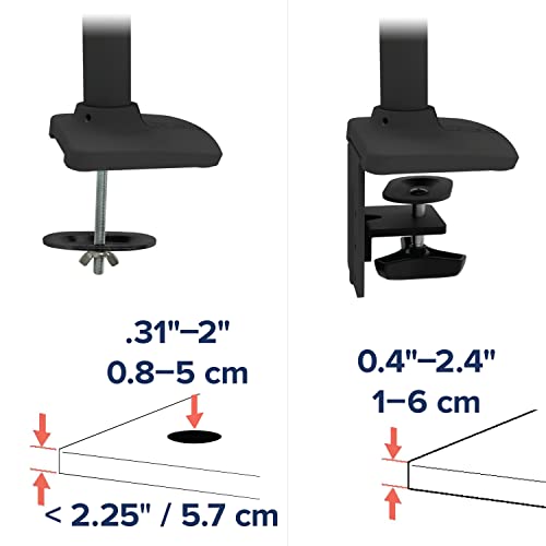 Ergotron – LX Monitor Arm, Single Monitor Desk Mount – fits Flat Curved Ultrawide Computer Monitors up to 34 Inches, 7 to 25 lbs, VESA 75x75mm or 100x100mm – Matte Black