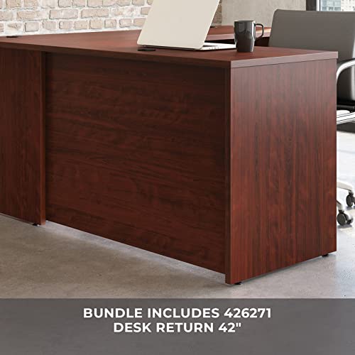 OfficeWorks by Sauder Affirm 72 X 72 Shell, 42'' Return Ste, L: 71.10'' x W: 71.18'' x H: 29.29'', Classic Cherry Finish