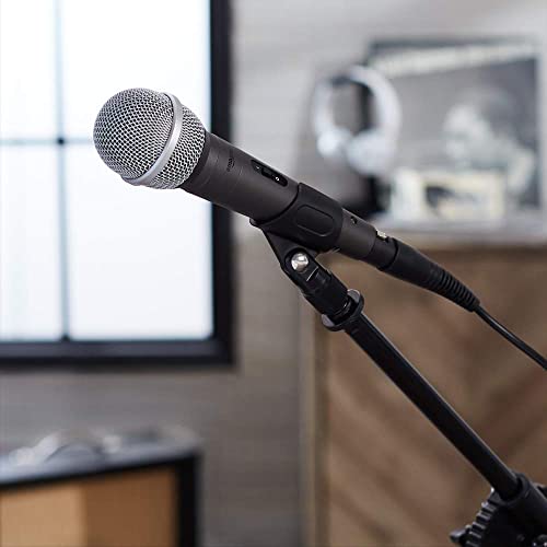 Amazon Basics Dynamic Vocal Microphone with Cable for Podcasting, Recording, Broadcasting, Live Performance, Karaoke, Cardioid Pattern