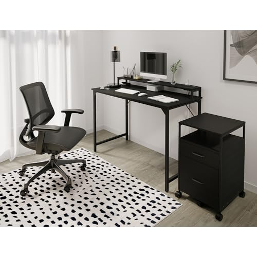 WorkPro® 1000 Series Ergonomic Mesh/Mesh Mid-Back Task Office Chair, Black/Black, BIFMA Compliant