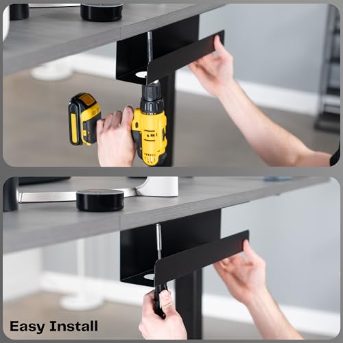 VIVO Under Desk 17 inch Cable Management Tray, Power Strip Holder, Cord Organizer, Wire Tamer for Office and Home, Black, DESK-AC06-1C