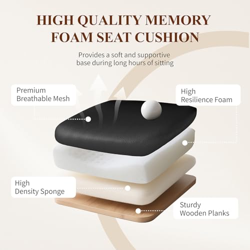 Nusetx Home Office Computer Desk Chair, Adjustable Height Mesh Ergonomic Rolling Task Chair with Wheels, Thick Cushion, Flip-up Armrests, and 360-Degree Swivel, Lumbar Support, Black, 10 Pack