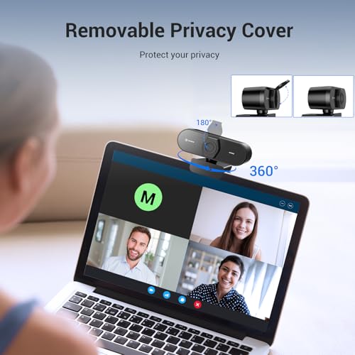 N newline 4K Webcam for PC with PDAF Autofocus, Privacy Cover, Dual Microphones, 4K@30FPS & 1080P@60FPS, Auto Light Correction, Plug & Play USB Camera for Laptop, Mac & Desktop, Streaming