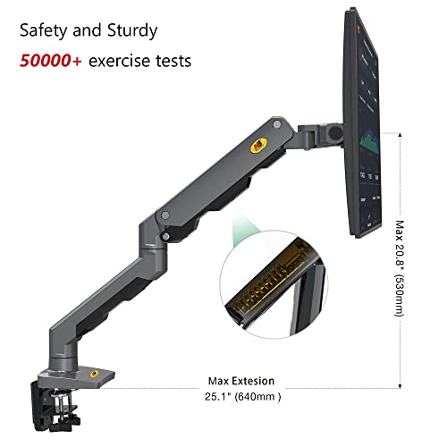NB North Bayou Heavy Duty Monitor Arm Desk Mount, Full Motion Stand for 27"-45" Big Screens, 11lbs-33lbs Weight Capacity, Gaming Monitor Stand G60