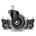 CLOATFET 3" Office Chair Wheels 5-Pack Heavy Duty