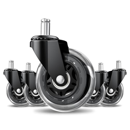 CLOATFET 3" Office Chair Wheels 5-Pack Heavy Duty