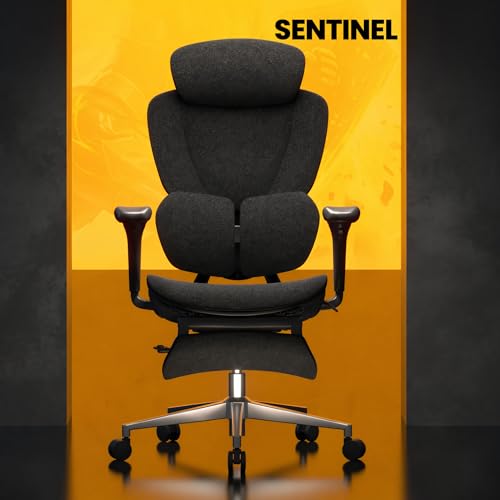 FLEXISPOT Sentinel Ergonomic Gaming Chair with 3-Year Warranty Dual-Wing Adaptive Lumbar 3D Armrests 120° 3-Position Recline Height-Adjustable Backrest Premium Computer Desk Chair for Home & Office