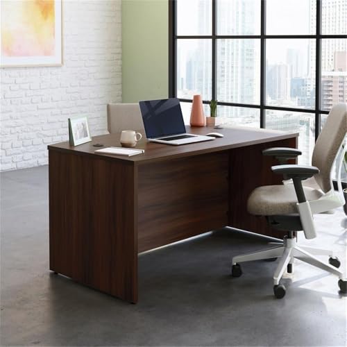 OfficeWorks by Sauder Affirm 60'' Bow Front Desk Shell, L: 34.25'' x W: 59.06'' x H: 29.29'', Noble Elm