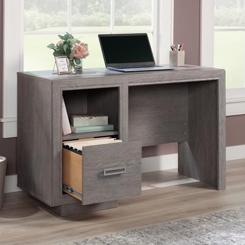 Sauder Hayes Garden Desk with File Drawer, Ashen Oak Finish