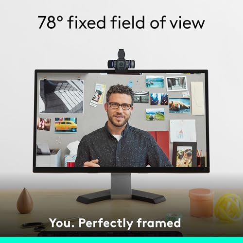 Logitech C920e HD 1080p Mic-Enabled Webcam, Certified for Zoom, Microsoft Teams Compatible, TAA Compliant