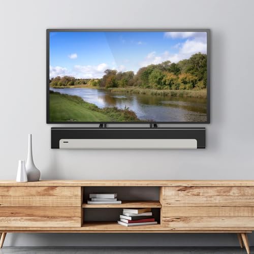 WALI Universal Soundbar Mount for TV, Heavy-Duty Bracket for Mounting Above or Below Screen, Length Up to 17",Fits Samsung,Sony,Bose,LG,Vizio,Roku,Vizio,Bose & More (SBR201)
