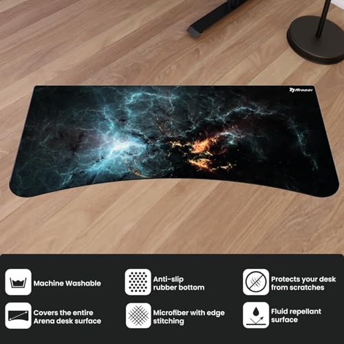 Arozzi Arena Gaming Desk Pad, Full Desk Mouse Pad for Arena Desk, Washable Desk Mat with Anti-Slip Rubber Base & Water-Resistant Surface, D012