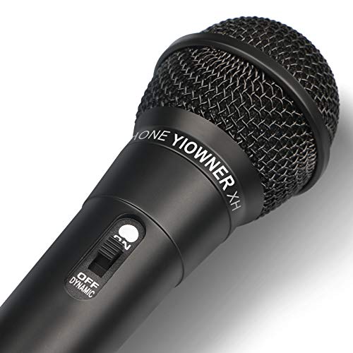 YIOWNER Wired Microphone, Karaoke Handheld Microphone for Singing, Mic Karaoke with 2.5m Cable, Vocal Dynamic Mic for Speaker, AMP, Mixer, DVD