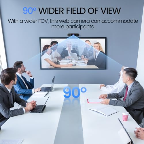 EMEET C960 1080P Webcam with Microphone, 2 Mics, 90° FOV, USB Type-A & A-to-C Adapter, Fixed Focus, Plug&Play Computer Camera for Zoom/Teams/Facetime/YouTube/Google Meet/Switch 2 Camera, 2025 Version