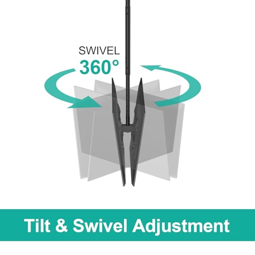 WALI Ceiling TV Mount Dual Screen Back to Back Fits Most Display 43 to 86 Inch TV, Up to 176lbs, 88 lbs for Each Screen, Height Extension up to 66.5 Inch, Mounting Holes 600x400mm (CM4386-2S), Black