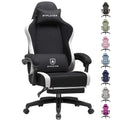 GTPLAYER Gaming Chair, Ergonomic Computer Chair with Footrest and Lumbar Support, High Back Recliner Chair 350lbs, Height Adjustable for Home Office, Black