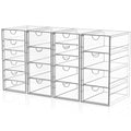 YFXCVSL Acrylic Makeup Organizer with 19 Drawers, 4 Pack Clear Storage Drawers, Bathroom Makeup Organizer for Palettes, Cosmetic, and Beauty Supplies,Ideal for Vanity, Cabinet,Desk Organization