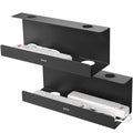 VIVO Under Desk 17 inch Extra Deep Cable Management Trays, Power Strip Holders, Cord Organizers, Wire Tamers for Office and Home, Black, 2 Pack, DESK-AC16-2C