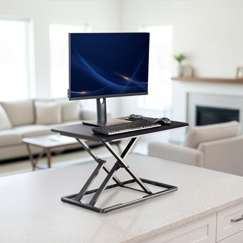 VIVO Black 29 inch Single Top Standing Desk Converter, DESK-V000U
