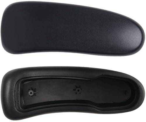 HYEJDRV Chair Armrest Replacement, Arm Pad Caps Replacement for Herman Miller Classic Aeron Chair Graphite Black 1 Pair