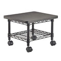 Safco Onyx Rolling Cart Printer Stand, Under-Desk Mobile Utility Table for Home Office with Steel Shelf, Black