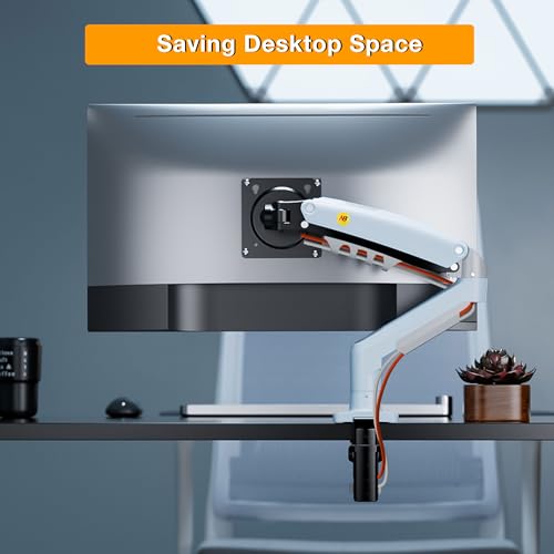 Monitor Mount,Fits 17-30" or Bigger Computer Monitors(Within 19.8lbs), Adjustable Stand with Tilt Rotation Swivel Function, Desk Mount F80 Series (Lake Blue)