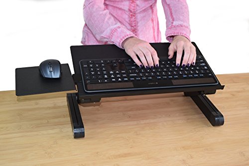 Uncaged Ergonomics WorkEZ Adjustable Computer Keyboard Stand for Desk, Keyboard & Mouse Riser, Ergonomic Portable Stand for Desktop, Computer Keypad Riser for Desk