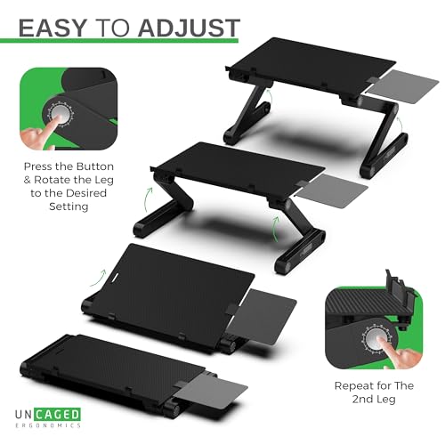 Uncaged Ergonomics WorkEZ Adjustable Computer Keyboard Stand for Desk, Keyboard & Mouse Riser, Ergonomic Portable Stand for Desktop, Computer Keypad Riser for Desk
