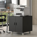 STEELIST Printer Stand with Storage, Metal Printer Table for Home Office, Heavy Duty Printer Stand with Shelf, Large Table with Wheels for Printers, Mobile Cabinet for Workplace, Fits Fax, Scanner