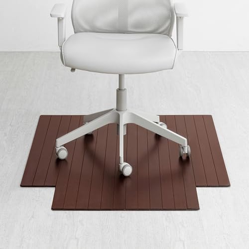 Anji Mountain Office Chairmat Thickest & Sturdy Bamboo Chairmats Highly Premium Quality Anti-Slip Heavy Duty For Multi-Purpose Hardwood Floor Office & Home Floor Protector Office Chair mat-5mm Thick