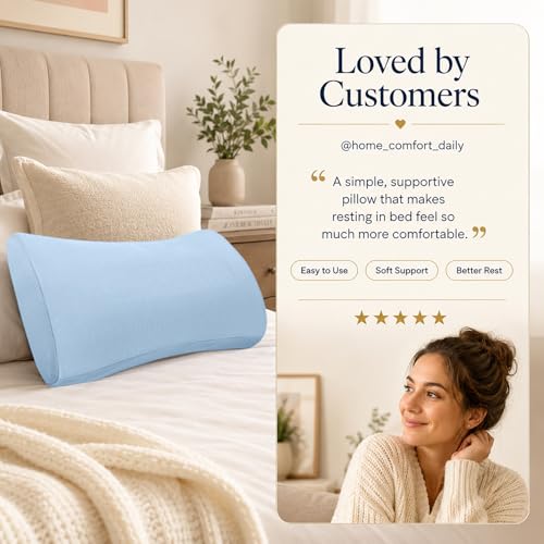 Lumbar Support Pillow for Bed Relief Back Pain: Lower Back Pillow for Sleeping - Memory Foam Waist Pillow - Back Wedge Bolster Pillow for Side, Back&Stomach Sleepers - Bed Rest Pillow for Car, Sofa