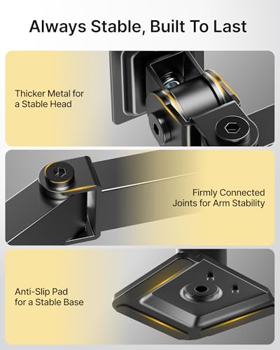 monTEK Heavy Duty Dual Monitor Stand for 17–32" Monitors, Stable Desk Mount with 22 lbs per Arm, Fully Adjustable Articulating Monitor Arm with Clamp & Grommet Base, VESA 75x75/100x100
