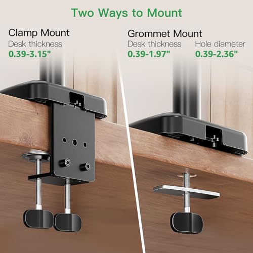 MOUNT PRO Single Long Monitor Arm, 13 to 32 inch Computer Monitor Desk Mount, Extra Long Adjustable Screen Stand, Tall Display Mount with Tilt, Swivel, Rotation, Hold up to 19.8lbs, VESA 75/100mm