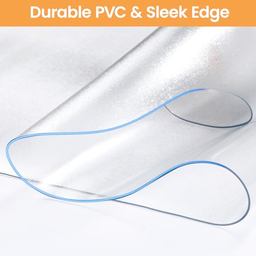 Yecaye Desk Chair Mat for Hardwood Floor, 48"×36" Office PVC Computer Chair Mat, Floor Protector for Rolling Chairs