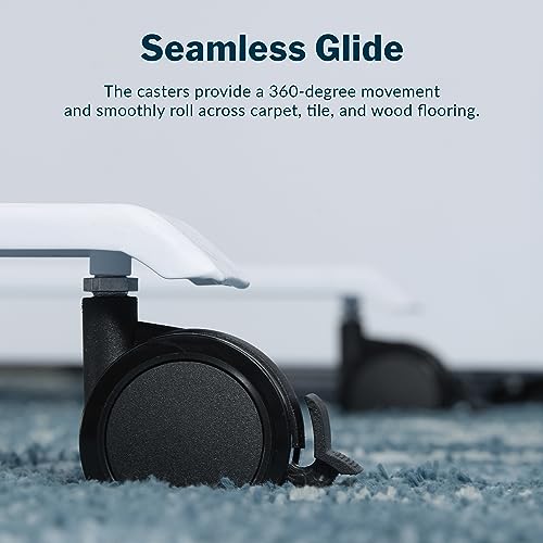 Vari Caster Wheels for Electric Standing Desk, Easy Installation and 360-Degree Movement (Set of 4)