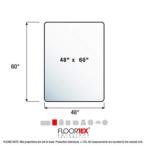 Floortex® Ultimat® Strong Polycarbonate Rectangular Chair Mat for Hard Floor - 48" x 60"