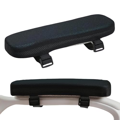 2-Piece,Office Chair Arm Covers,Office Chair Arm Pads,Cooling Gel Pads,Suitable for Gaming Chairs,Armrest with Memory Foam, Adjustable Strap Design