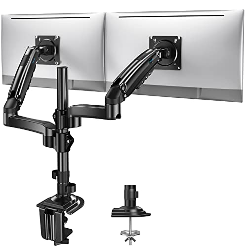 HUANUO 13-32 Inch Monitor Mount 2 Monitors with Non-VESA Adapter Kit-Bundle