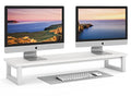 YAOHUOO Dual Monitor Stand Riser, 39Inch Large Monitor Stands for 2 Monitors, Computer Monitor Stand, Wooden Desktop Oraganizer Shelf for Office Desk Computer,Laptop,TV