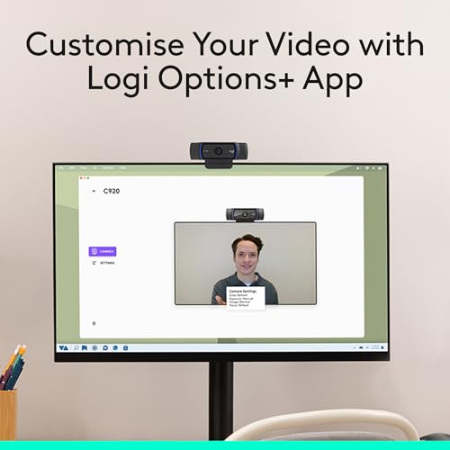 Logitech C920x HD Pro PC Webcam, Full HD 1080p/30fps Video, Clear Audio, Light Correction, Works with Microsoft Teams, Google Meet, Zoom, Nintendo Switch 2’s New GameChat Mode, Mac/Tablet- Black