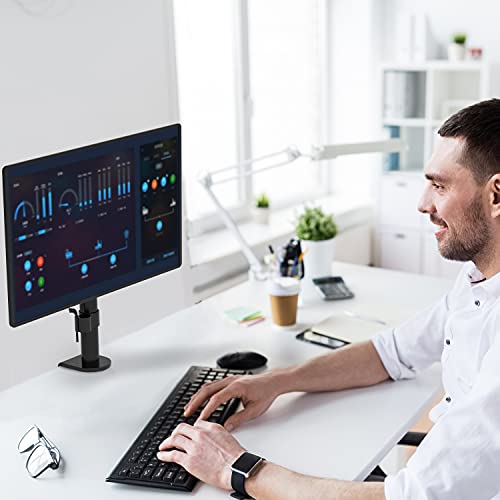 WALI Single Monitor Mount, Monitors Desk Mount, Single Monitor Arm Holds Screen Up to 32inch, 22lbs, Fully Adjustable Mount Designed for Home Office Application(M001S), Black