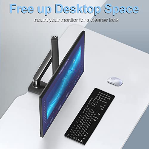 ErgoFocus Single Monitor Mount Arm Fits up to 32 Inch, Desk Mount Holds 4.4-19.8lbs Computer Screen, Full Motion Monitor Desk Mount, VESA Mount 75x75, 100x100