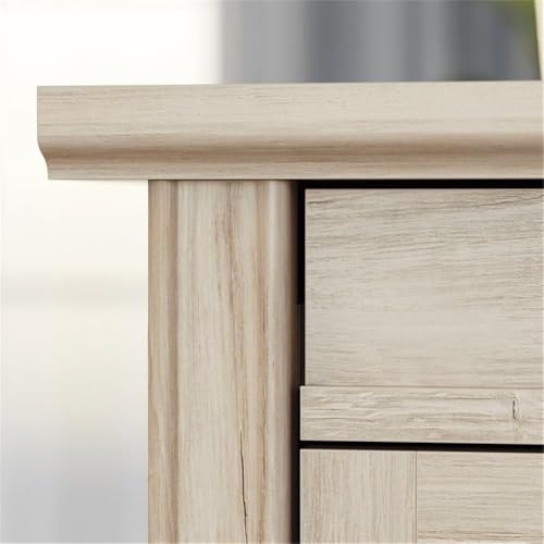 Sauder Hammond Chalk Oak L-Shaped Desk with Cord Management, Chalk Oak Finish
