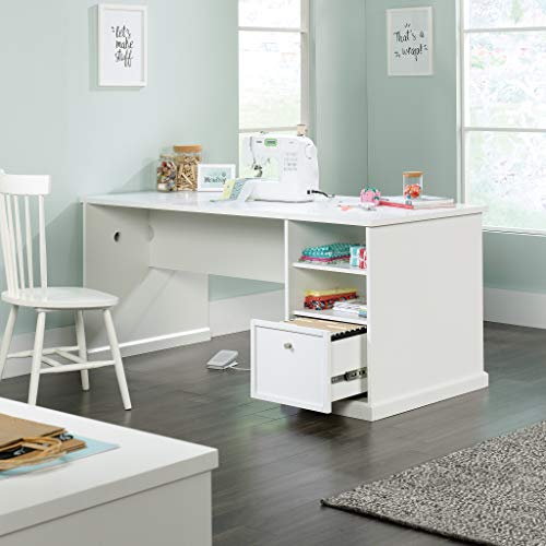 Sauder Craft Pro Series Craft Table/ Pantry cabinets, in White finish