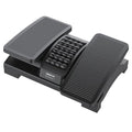 Mount-It! Ergonomic Footrest, Tilt Adjustable Individual Platforms, Height Adjustable Foot Rest with Massage Surface, Under Desk Foot Stool for Office, Leg Support and Improved Posture, Black